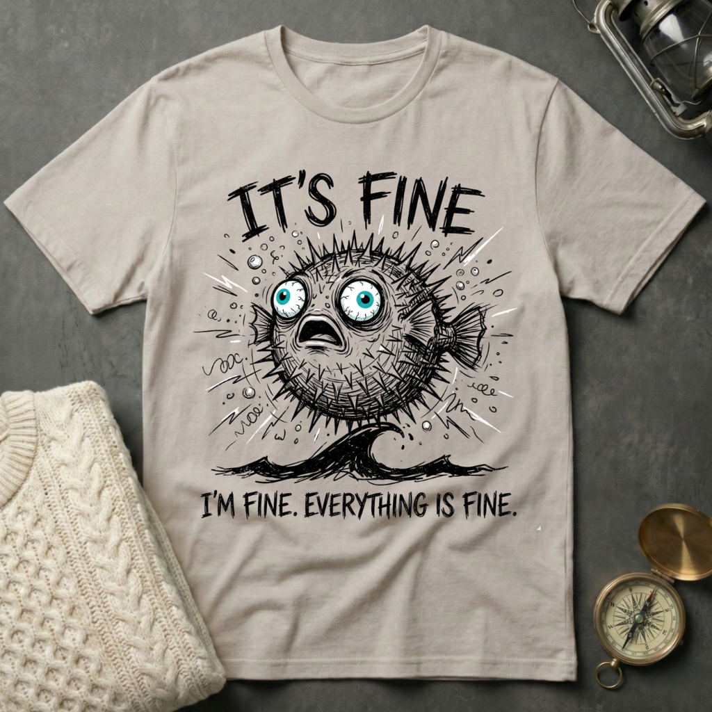 It's Fine - Pufferfish T-Shirt