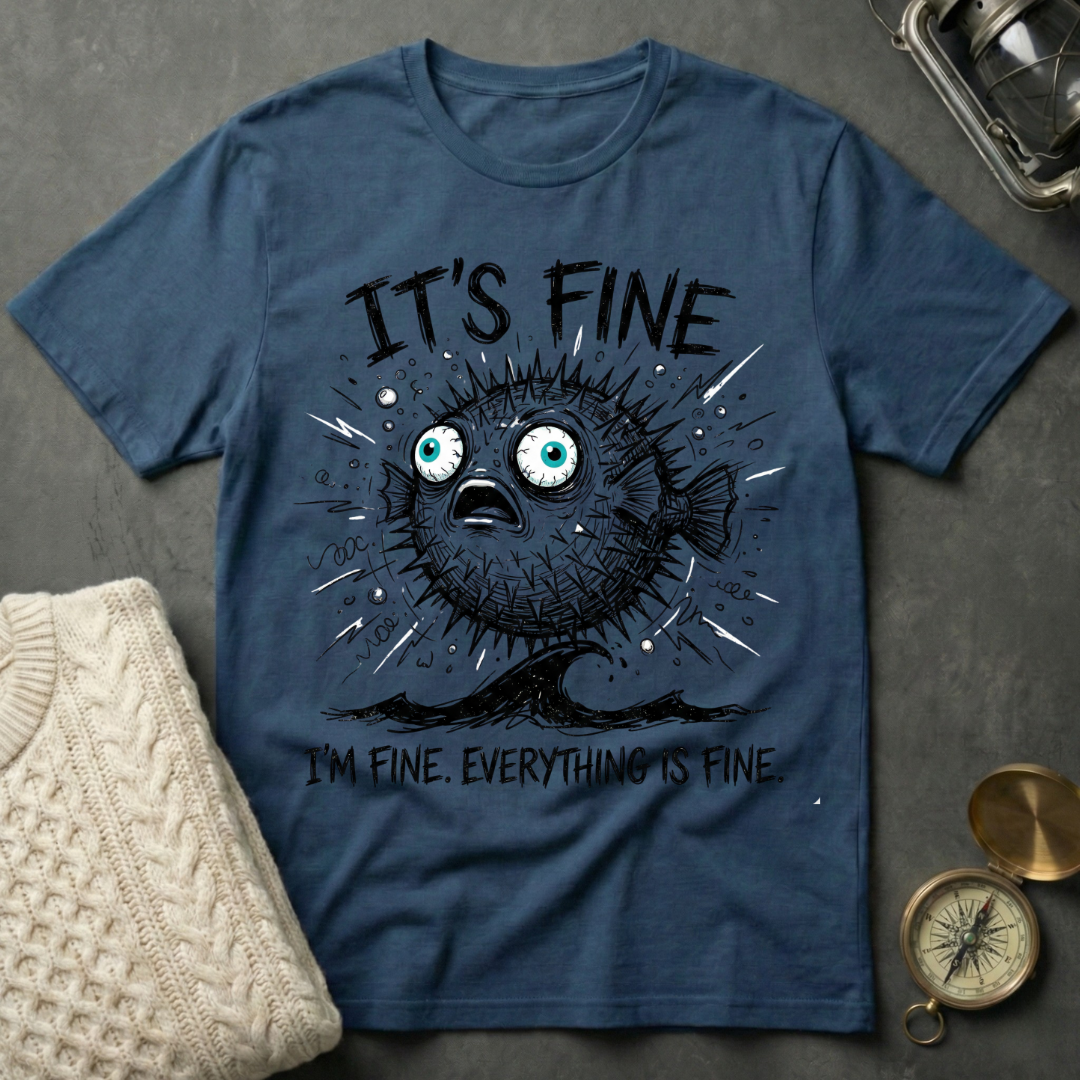 It's Fine - Pufferfish T-Shirt