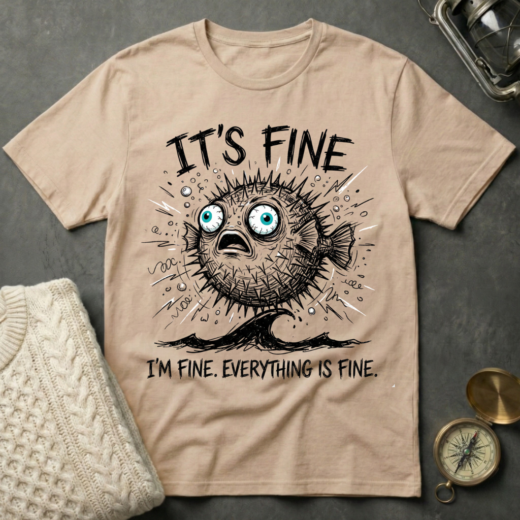 It's Fine - Pufferfish T-Shirt