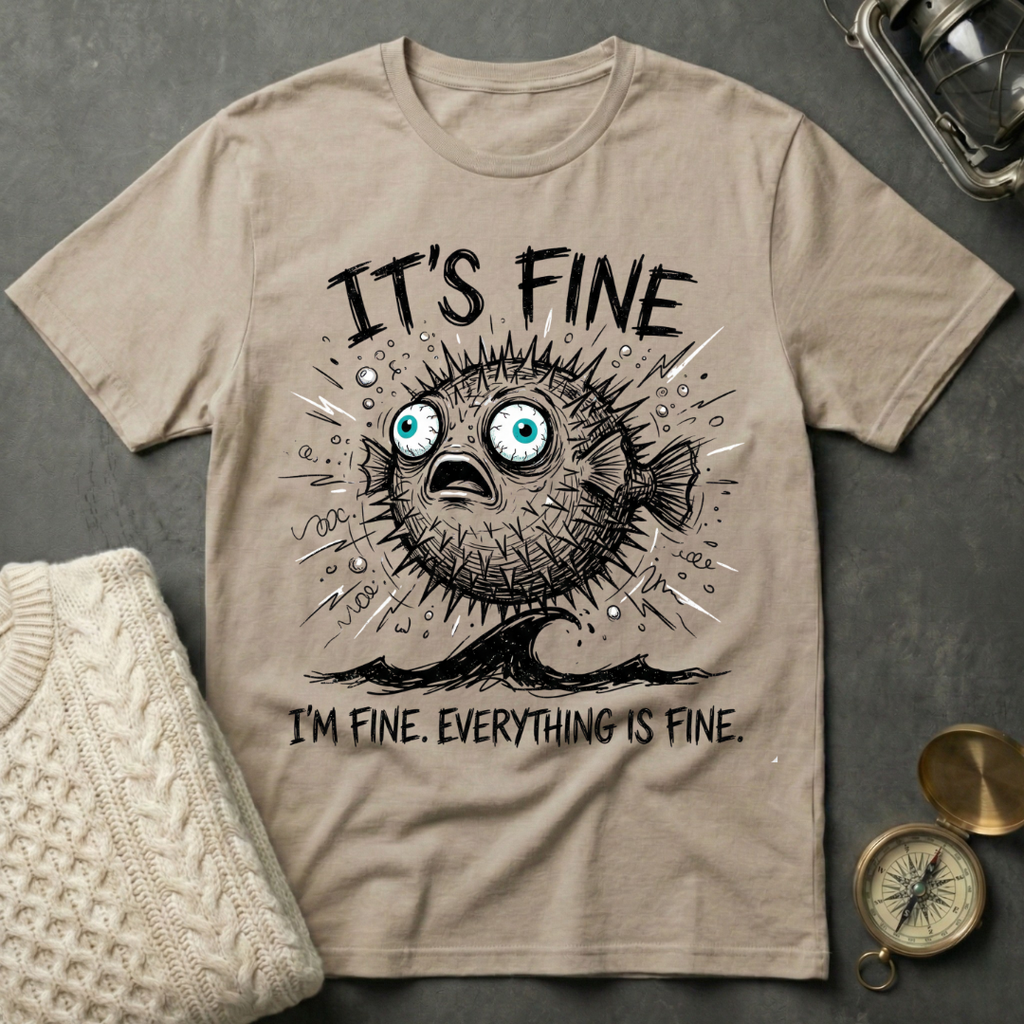 It's Fine - Pufferfish T-Shirt