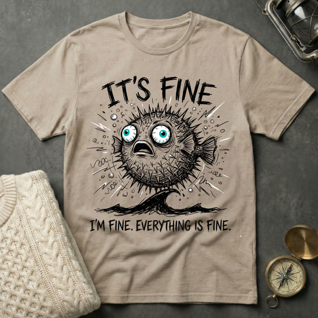 It's Fine - Pufferfish T-Shirt