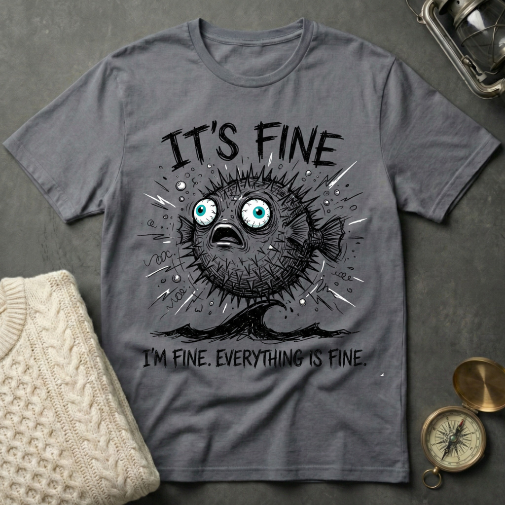It's Fine - Pufferfish T-Shirt