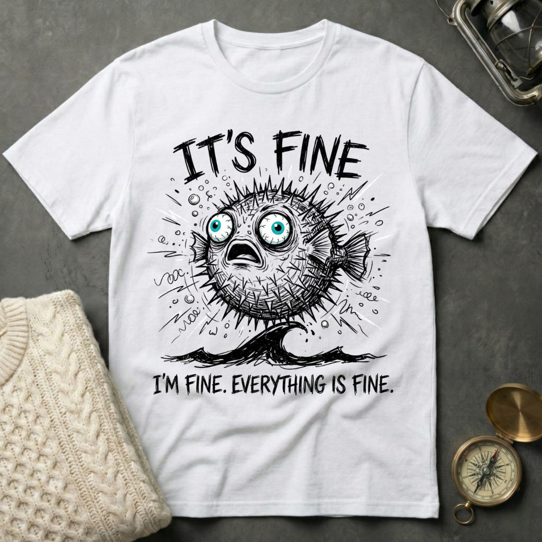 It's Fine - Pufferfish T-Shirt