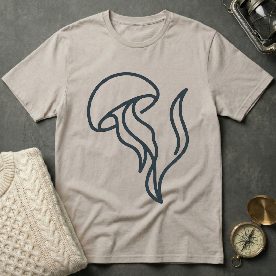 Jellyfish · Seagrass - Line Art T-Shirt