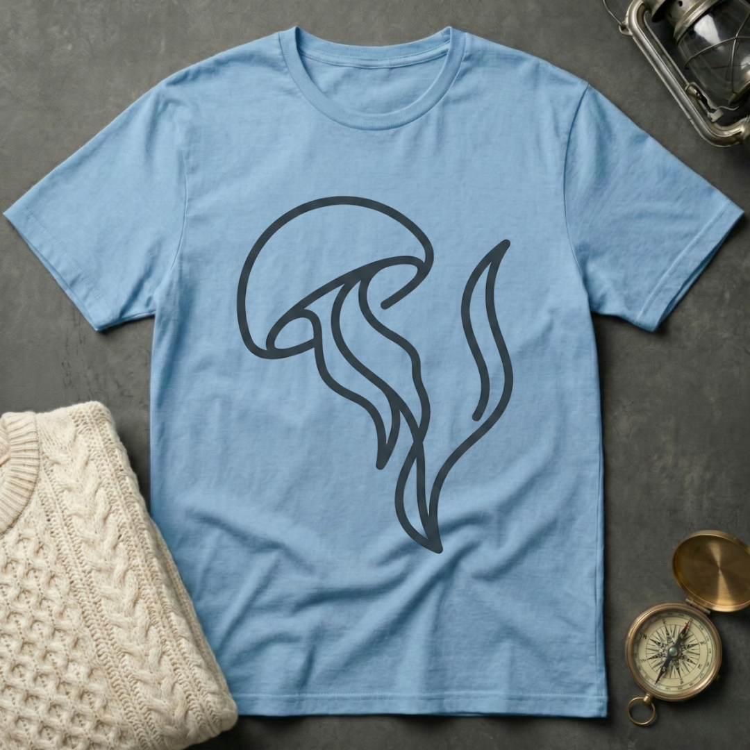 Jellyfish · Seagrass - Line Art T-Shirt