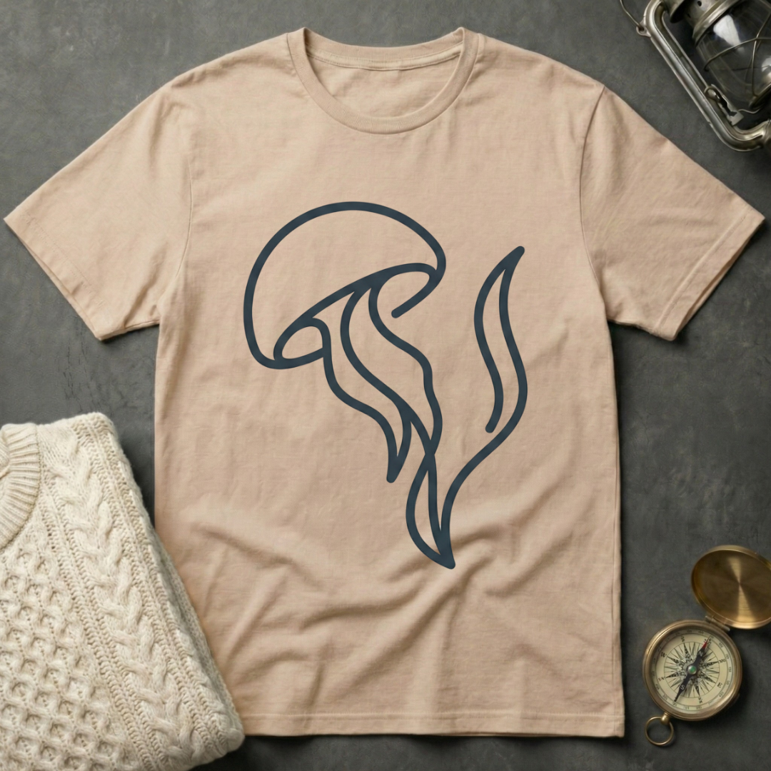Jellyfish · Seagrass - Line Art T-Shirt