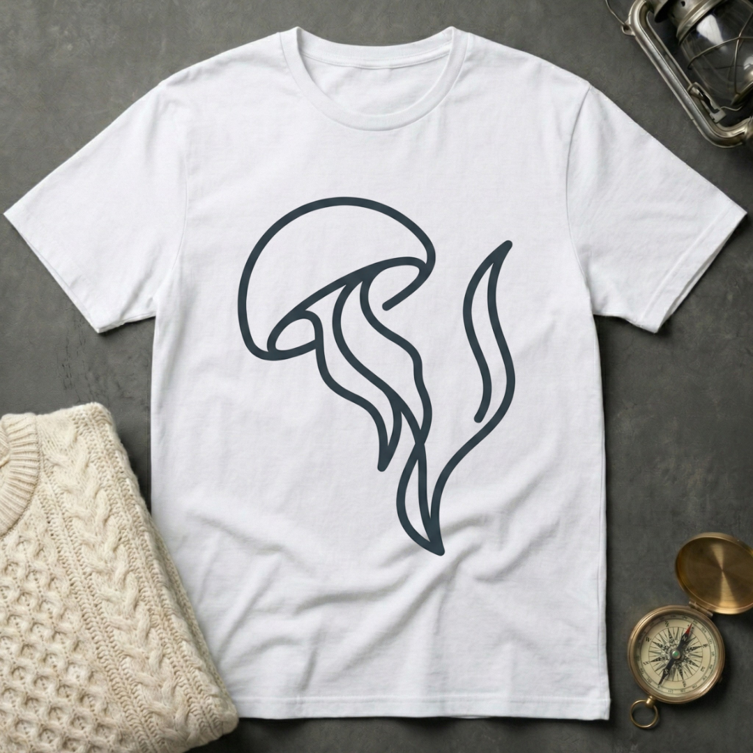 Jellyfish · Seagrass - Line Art T-Shirt
