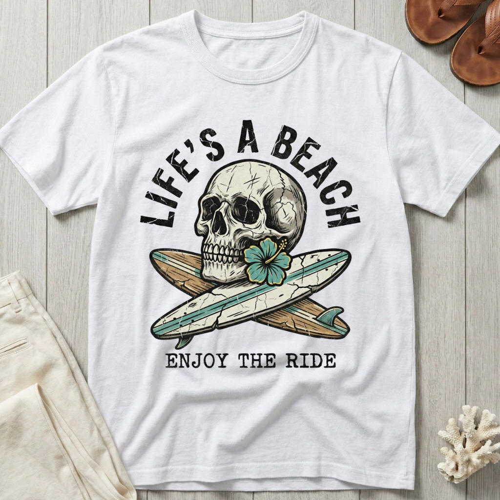 Life's A Beach - Skull & Crossed Boards T-Shirt
