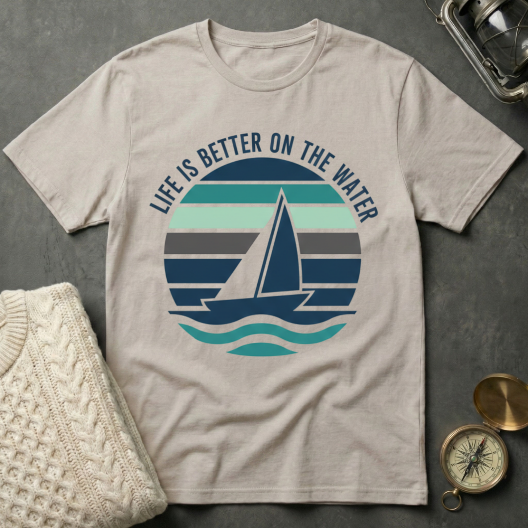 Life is Better on the Water - Retro-gradient T-Shirt