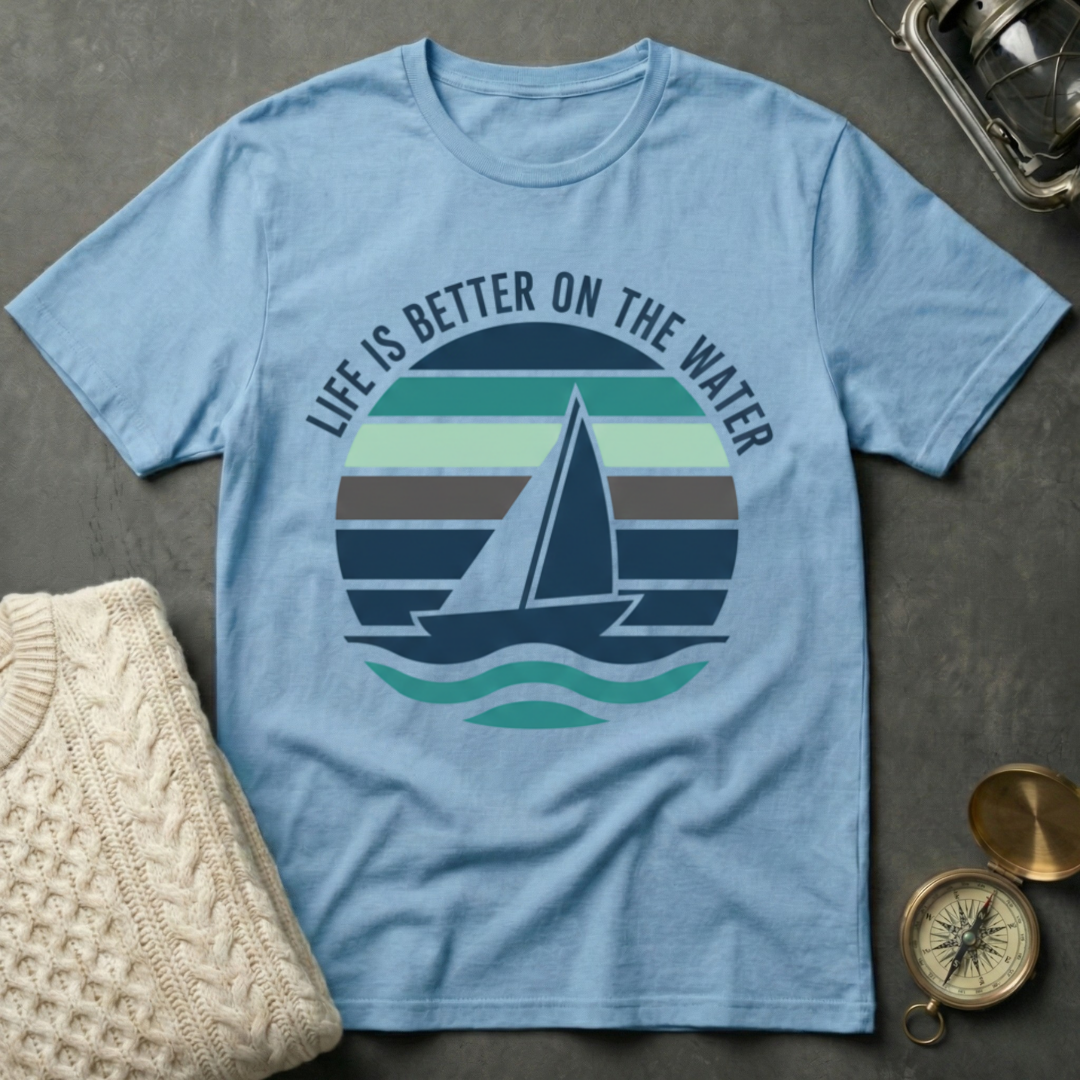 Life is Better on the Water - Retro-gradient T-Shirt