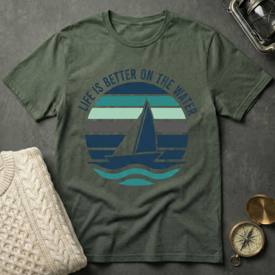 Life is Better on the Water - Retro-gradient T-Shirt