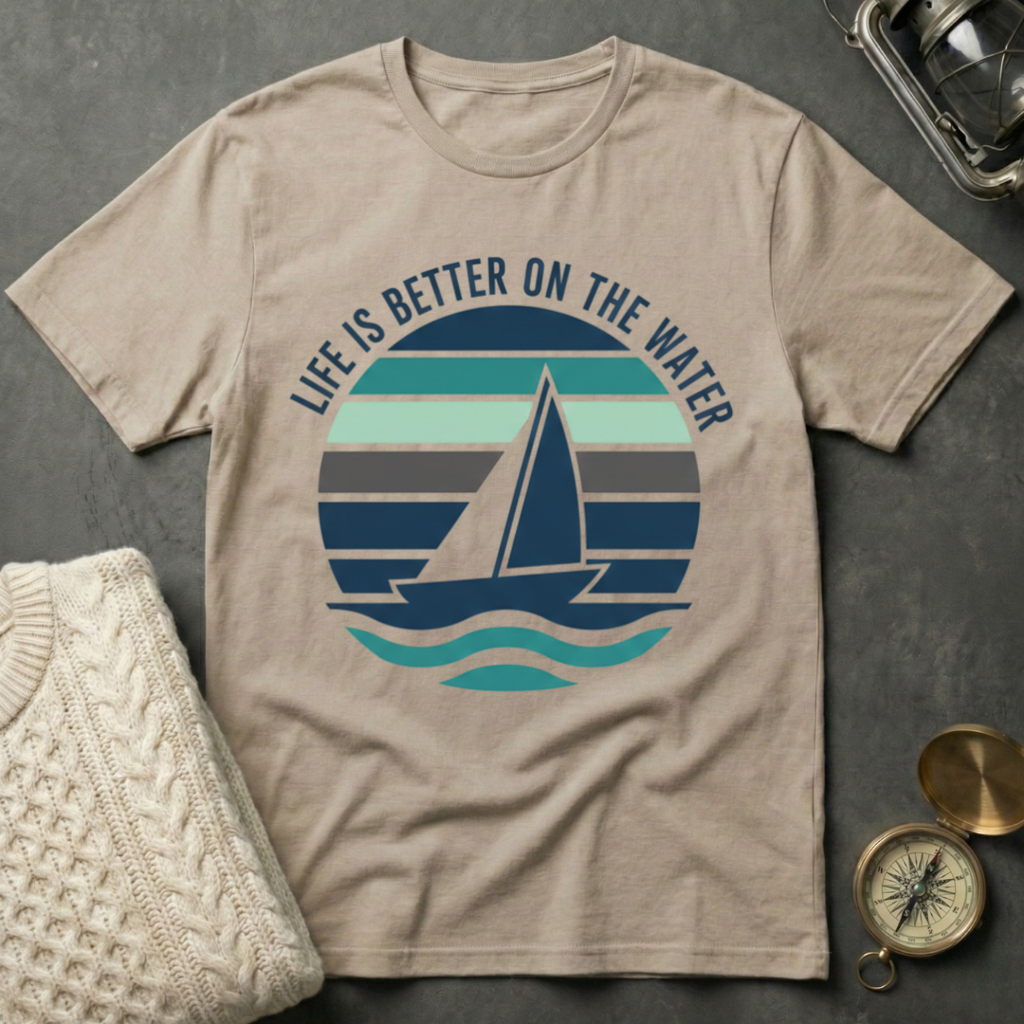 Life is Better on the Water - Retro-gradient T-Shirt