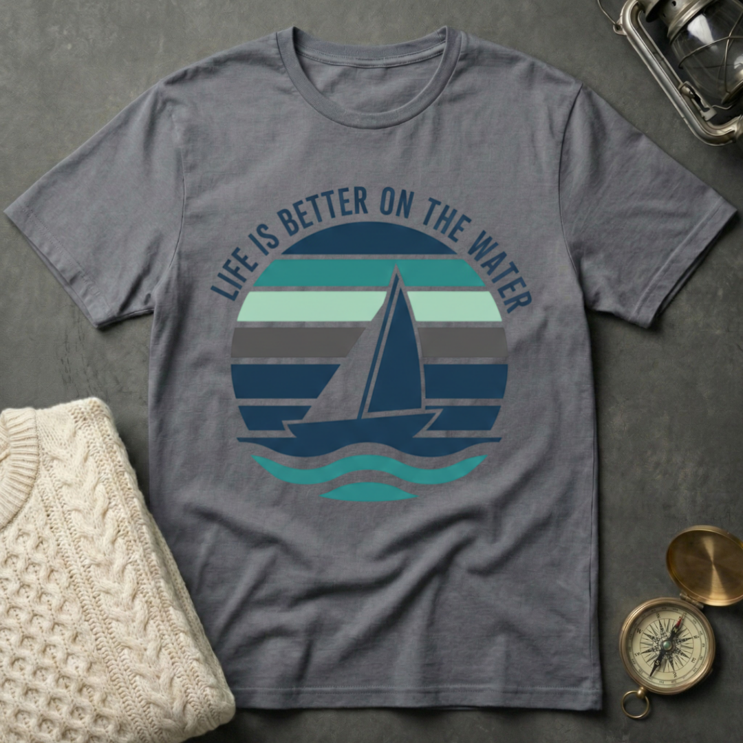Life is Better on the Water - Retro-gradient T-Shirt