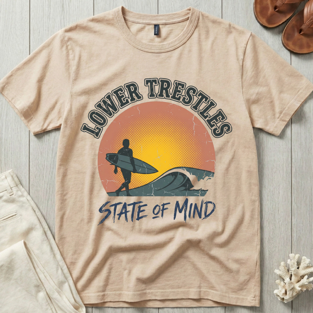 Lower Trestles State of Mind - Distressed Sunset T-Shirt