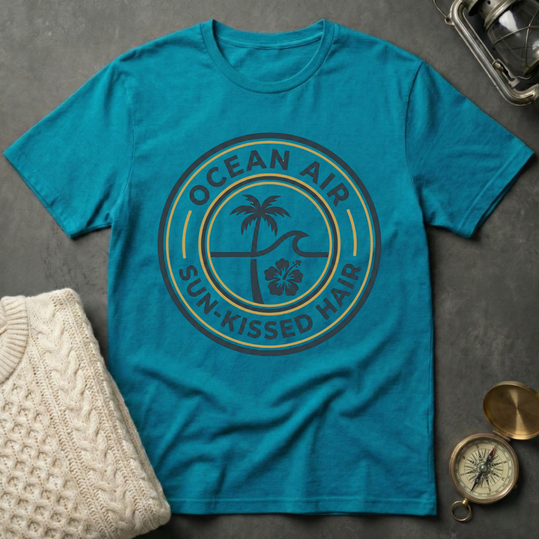 Ocean Air Sun-Kissed Hair - Emblem T-Shirt
