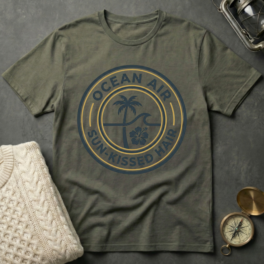 Ocean Air Sun-Kissed Hair - Emblem T-Shirt