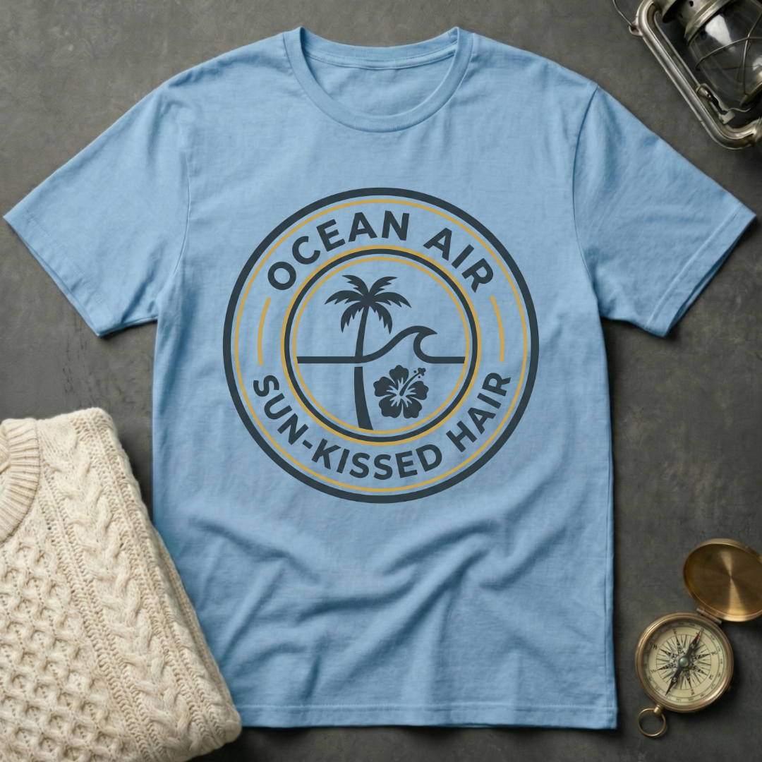 Ocean Air Sun-Kissed Hair - Emblem T-Shirt