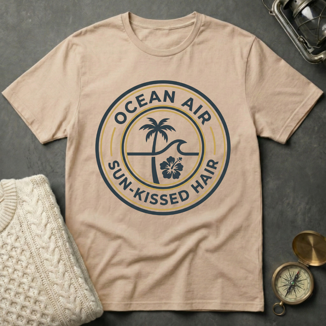 Ocean Air Sun-Kissed Hair - Emblem T-Shirt