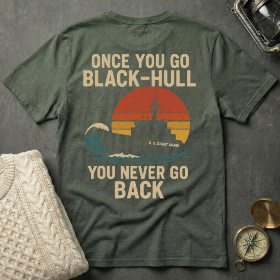 Once You Go Black-Hull - Retro Sunset T-Shirt