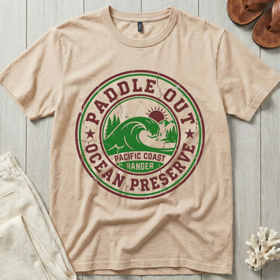 Paddle Out Ocean Preserve - Emblem T-Shirt