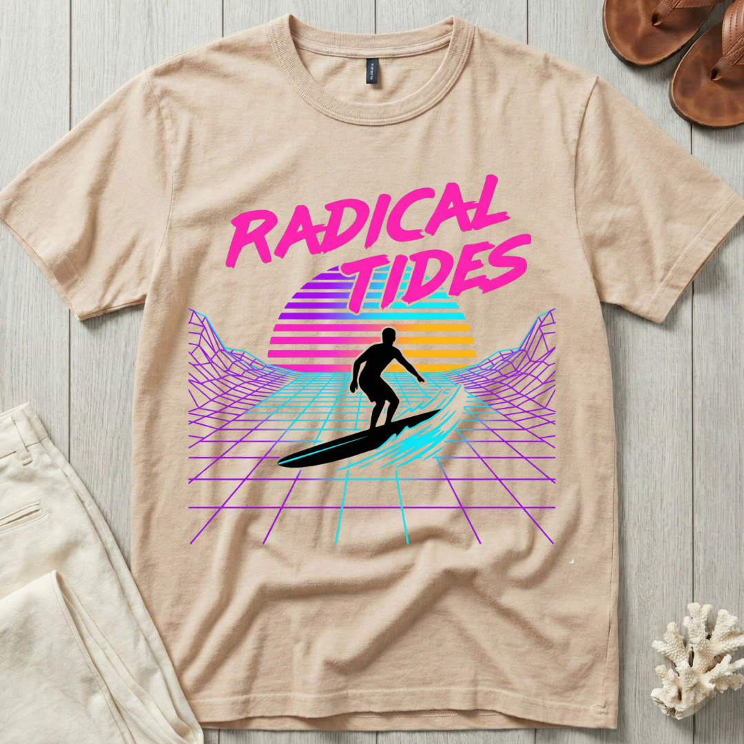 Radical Tides - 90s Computer Retro T-Shirt