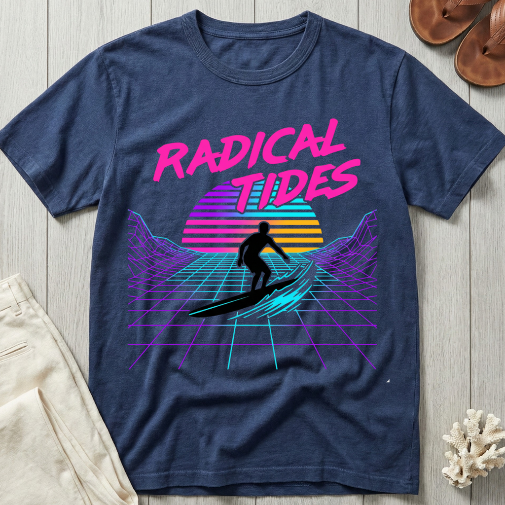 Radical Tides - 90s Computer Retro T-Shirt