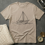 Sailboat - Line Art T-Shirt