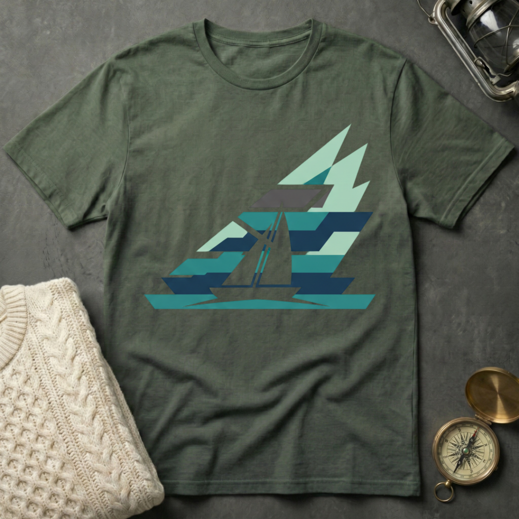 Sailboat - Shadowed T-Shirt