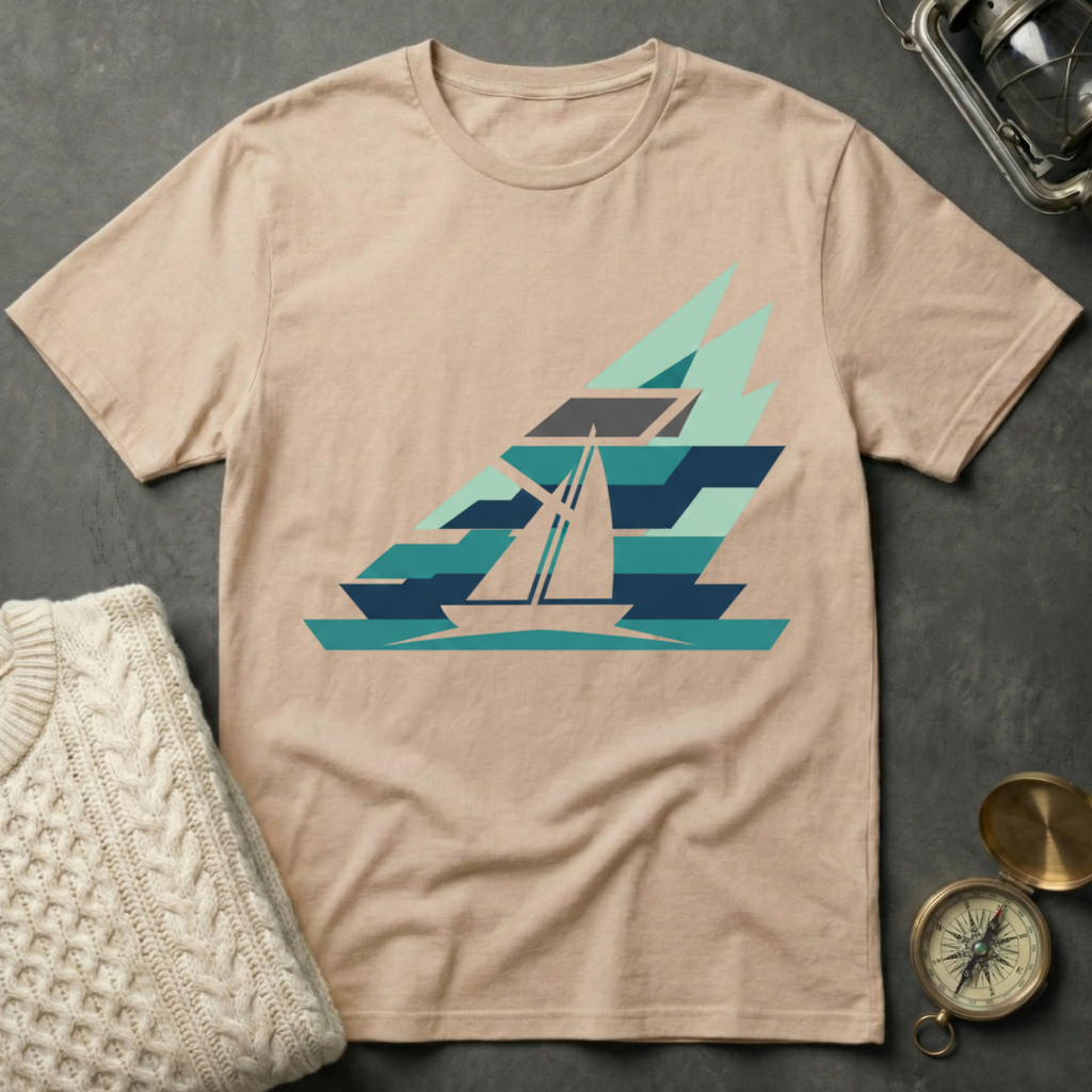 Sailboat - Shadowed T-Shirt
