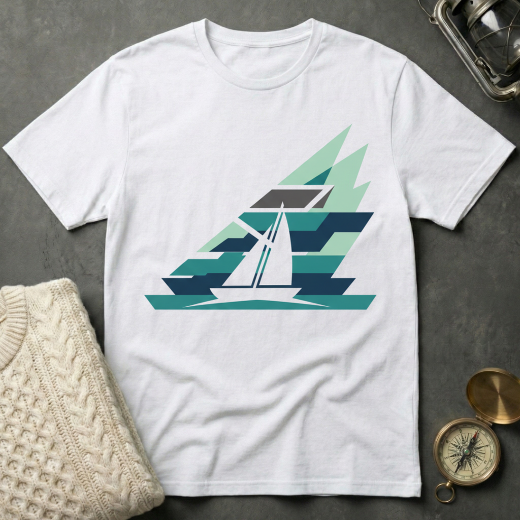 Sailboat - Shadowed T-Shirt