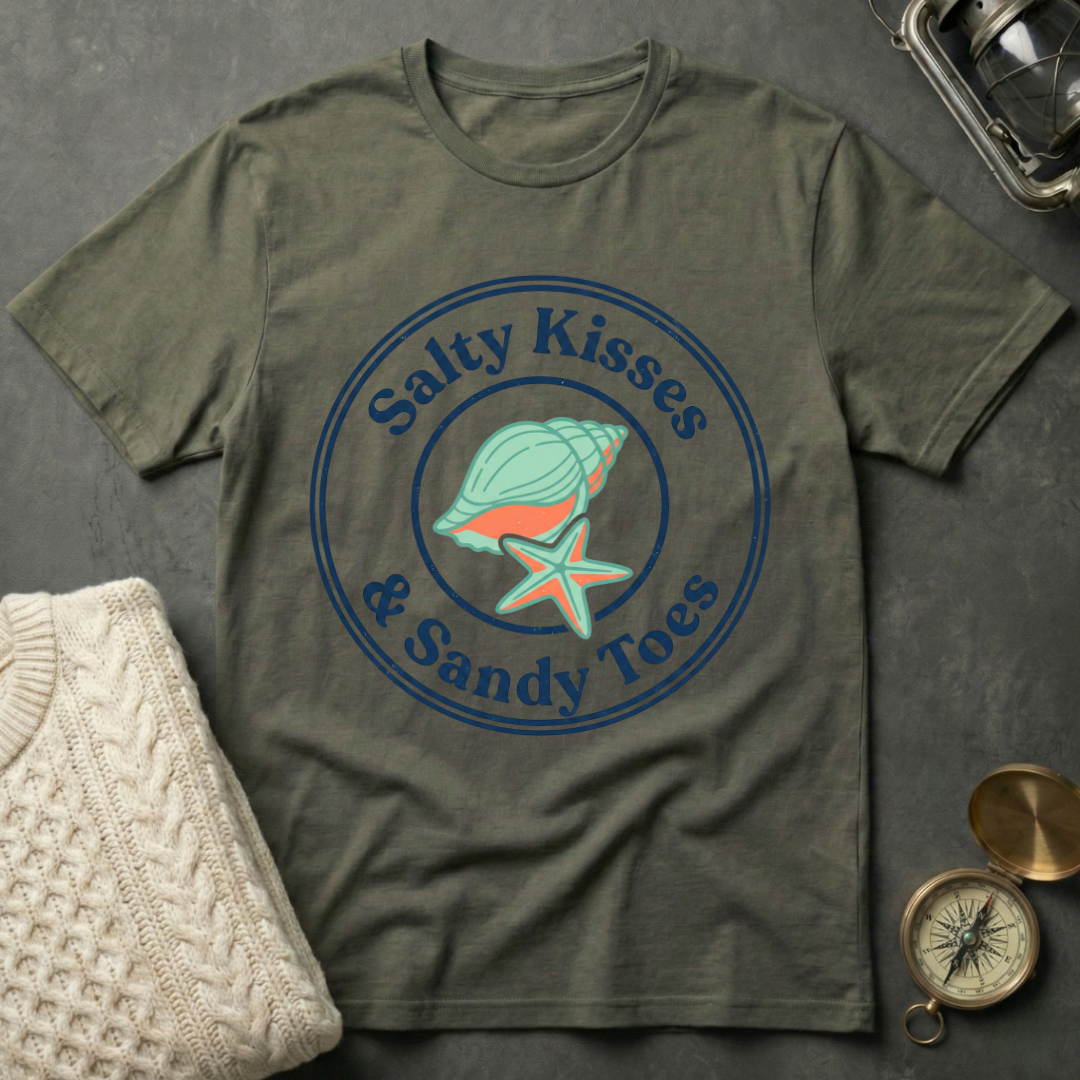 Salty Kisses & Sandy Toes - Emblem T-Shirt