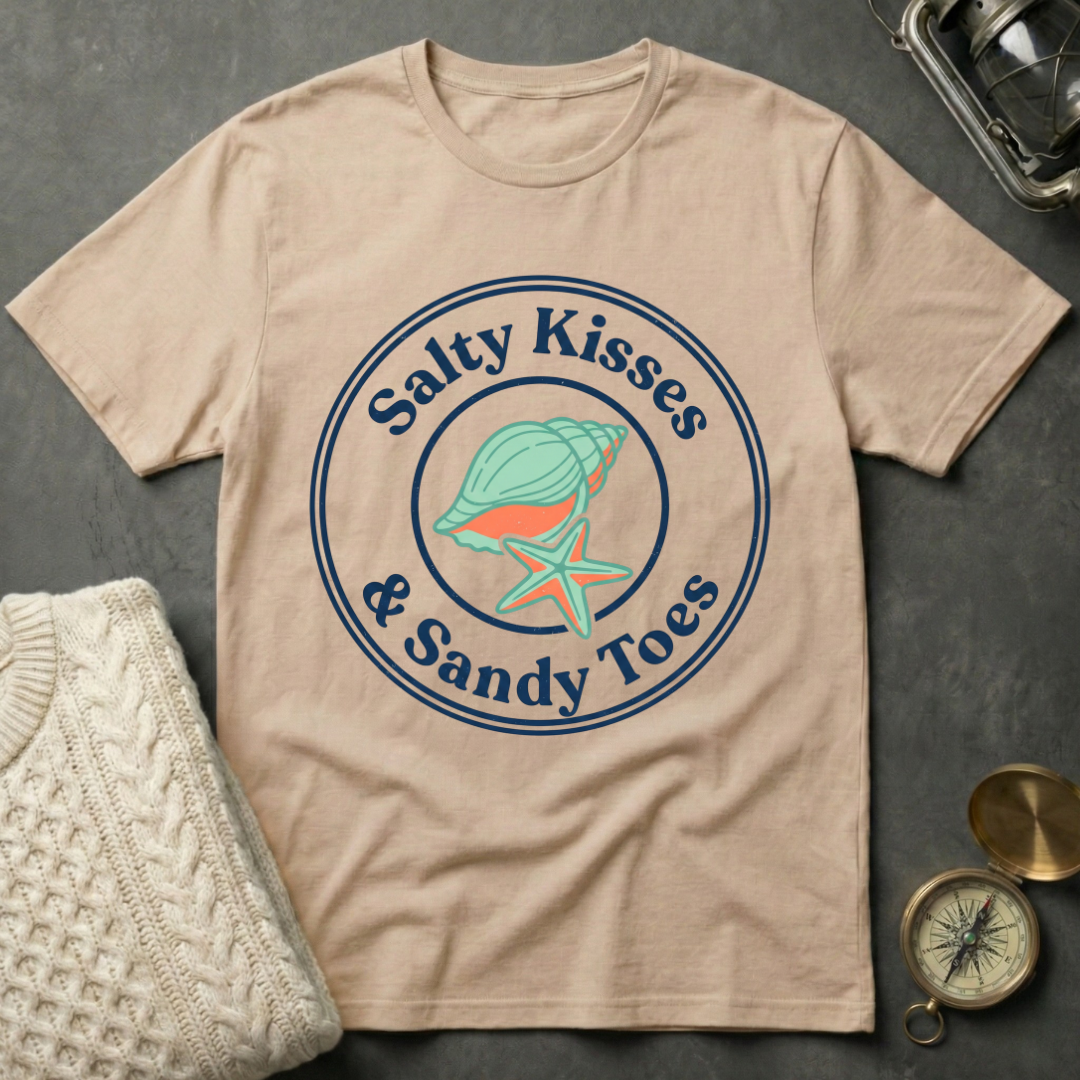 Salty Kisses & Sandy Toes - Emblem T-Shirt