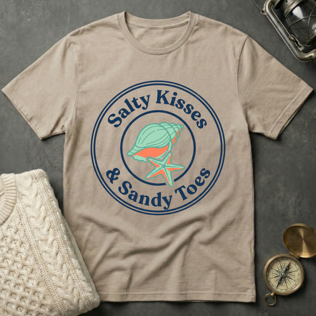 Salty Kisses & Sandy Toes - Emblem T-Shirt