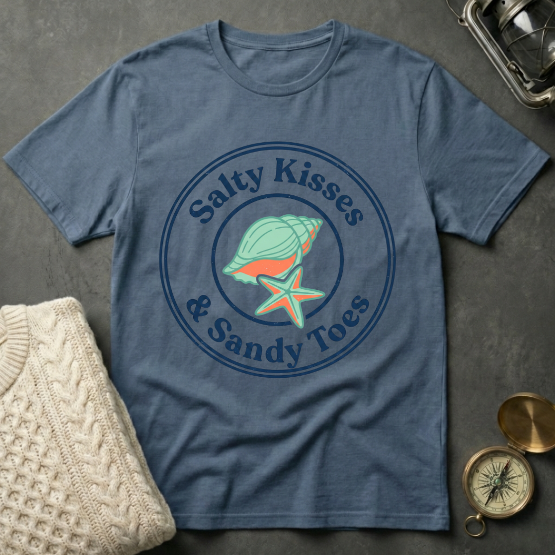 Salty Kisses & Sandy Toes - Emblem T-Shirt