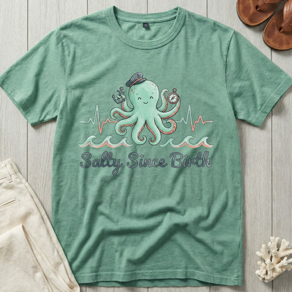 Salty Since Birth Octopus T-Shirt