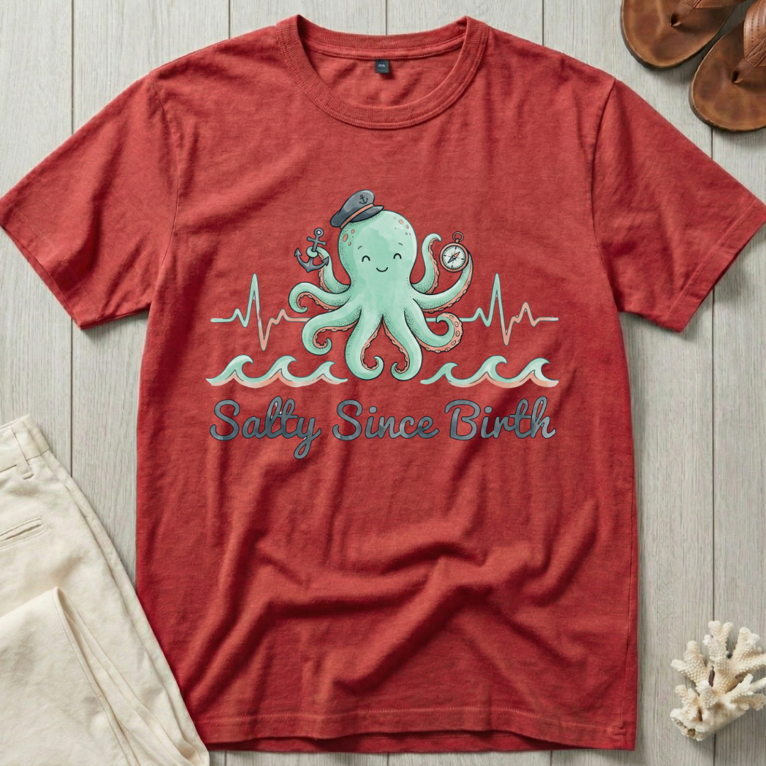 Salty Since Birth Octopus T-Shirt