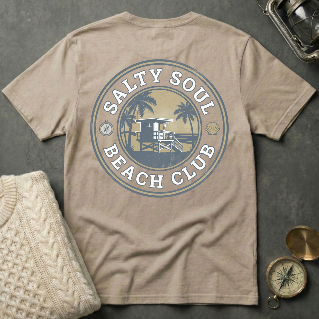 Salty Soul Beach Club - Faded T-Shirt