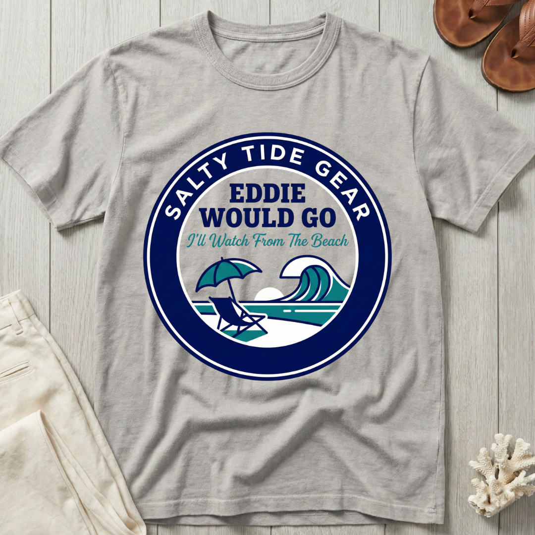 Salty Tide Gear · Eddie Would Go - Emblem T-Shirt