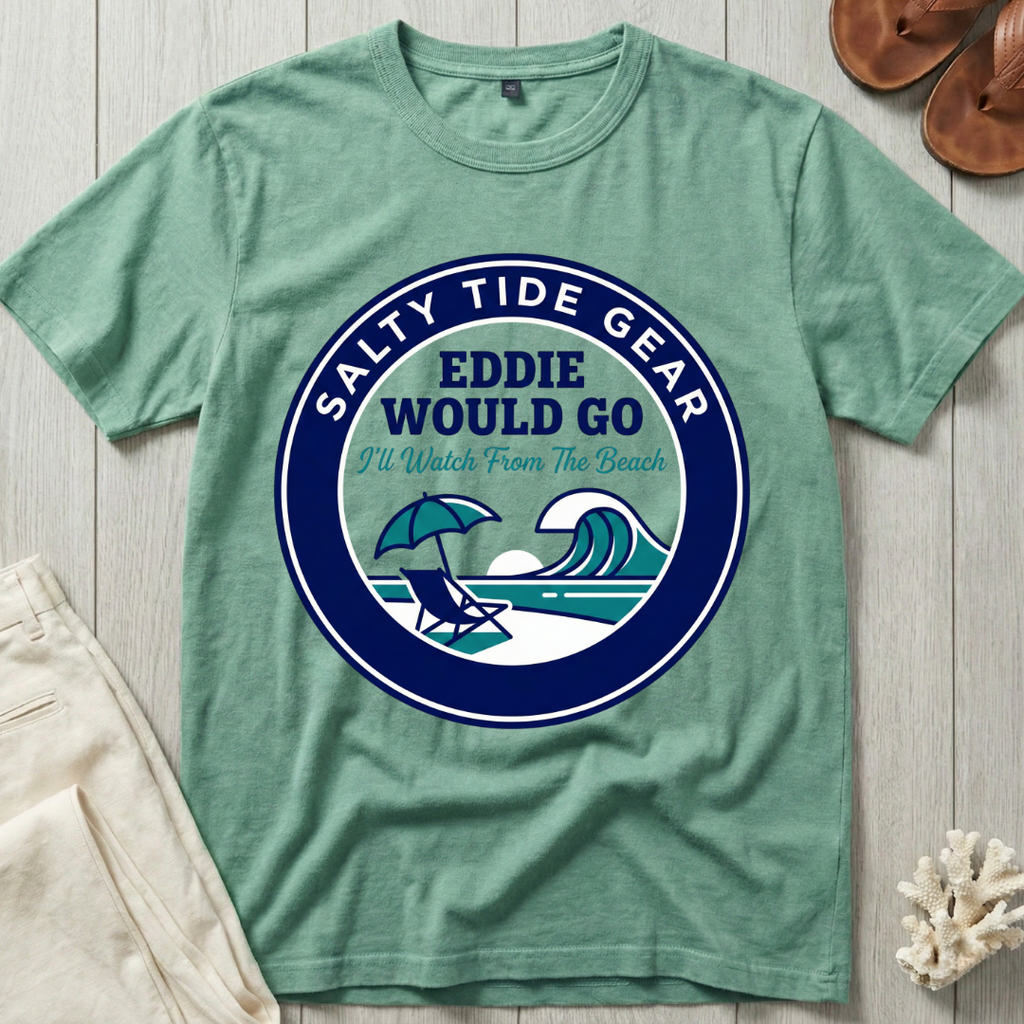 Salty Tide Gear · Eddie Would Go - Emblem T-Shirt