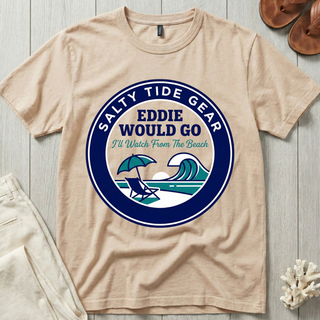 Salty Tide Gear · Eddie Would Go - Emblem T-Shirt