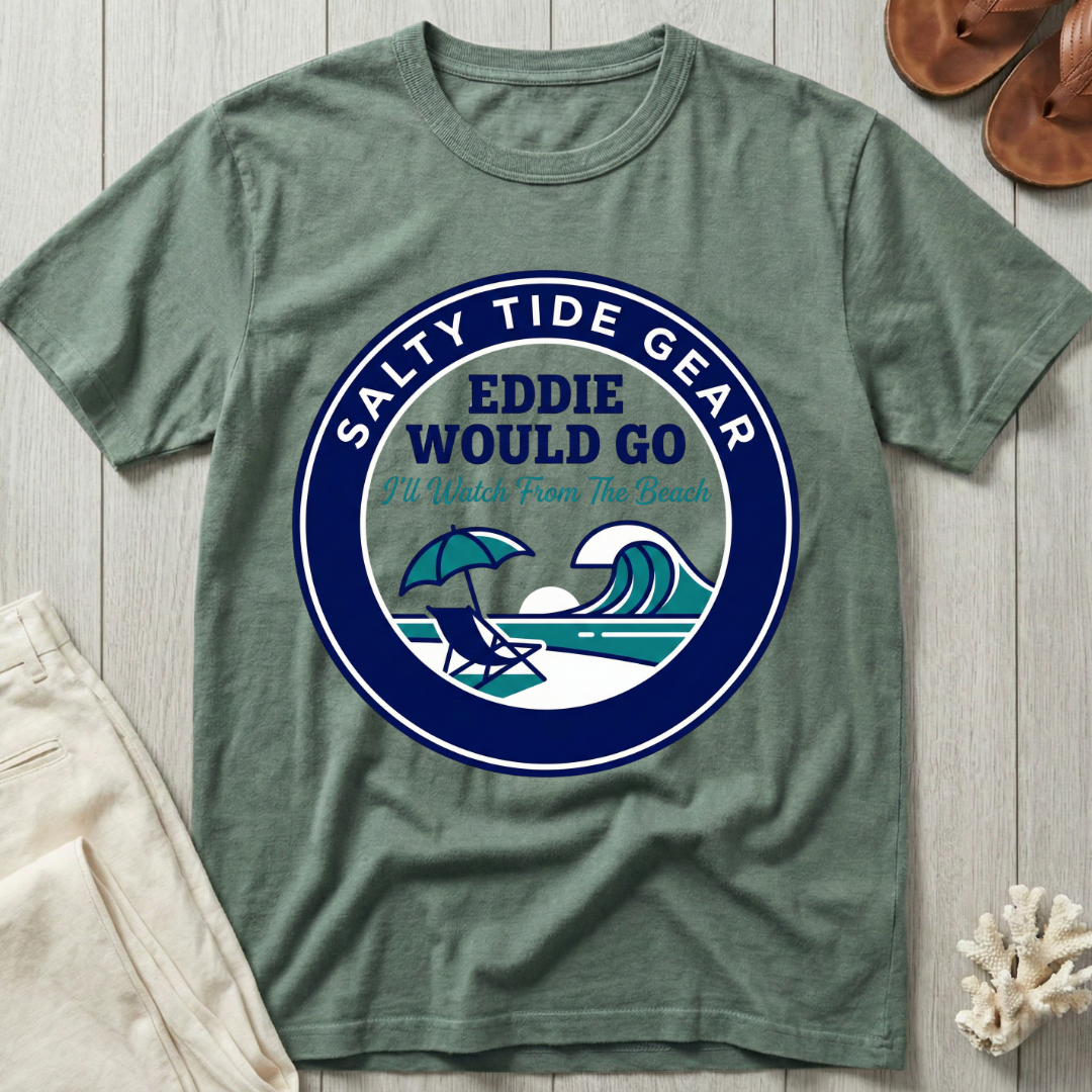 Salty Tide Gear · Eddie Would Go - Emblem T-Shirt