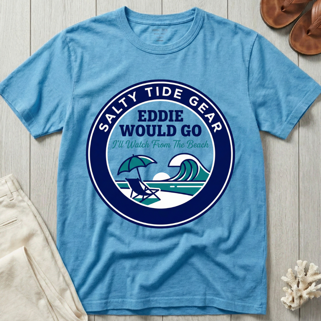 Salty Tide Gear · Eddie Would Go - Emblem T-Shirt