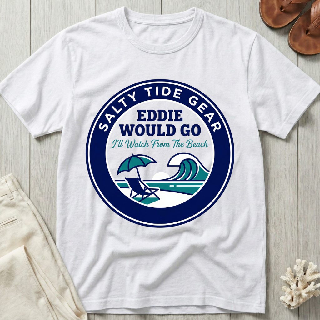 Salty Tide Gear · Eddie Would Go - Emblem T-Shirt