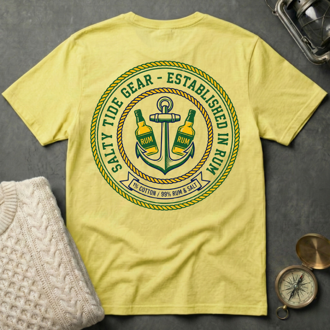 Salty Tide Gear · Established in Rum T-Shirt