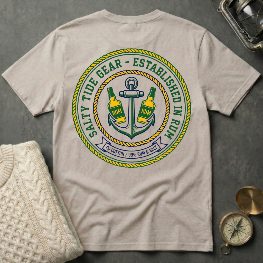 Salty Tide Gear · Established in Rum T-Shirt