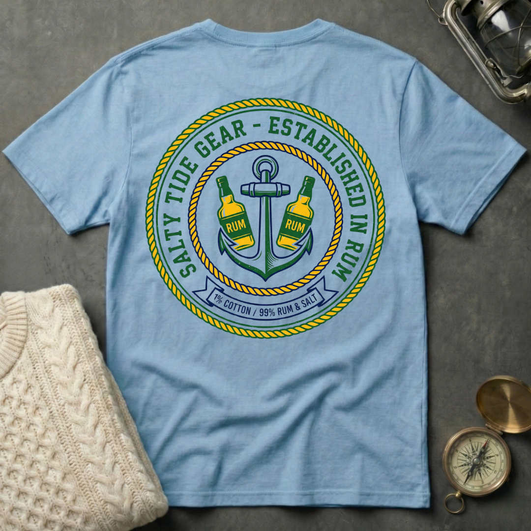 Salty Tide Gear · Established in Rum T-Shirt