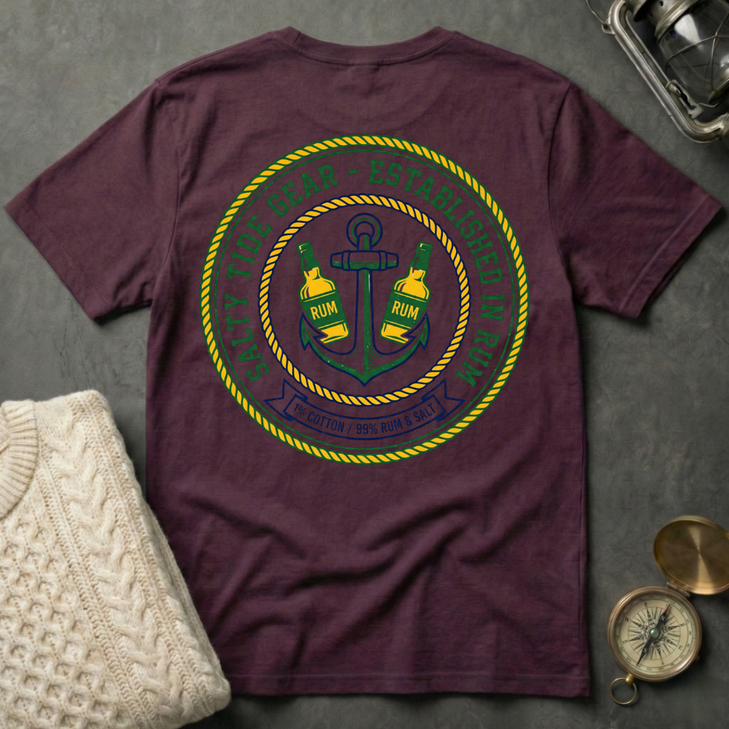 Salty Tide Gear · Established in Rum T-Shirt