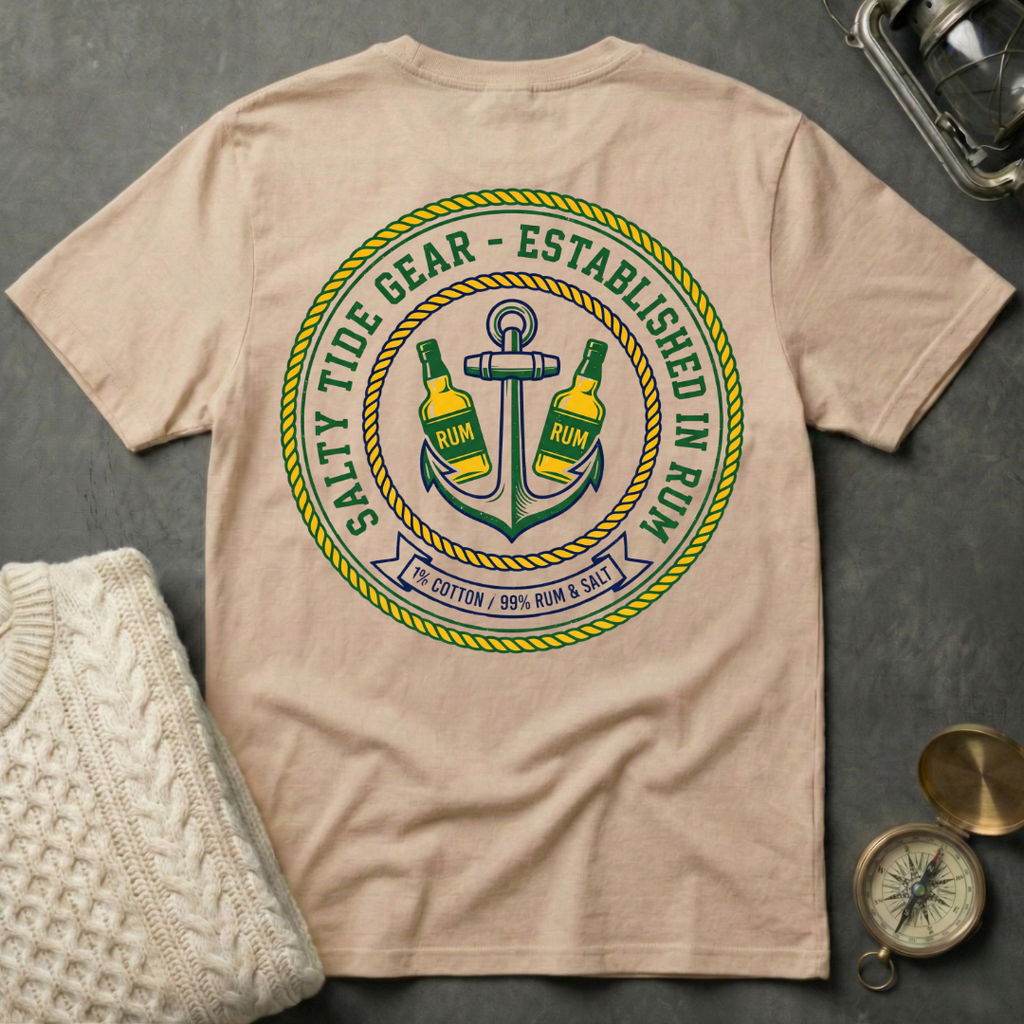Salty Tide Gear · Established in Rum T-Shirt