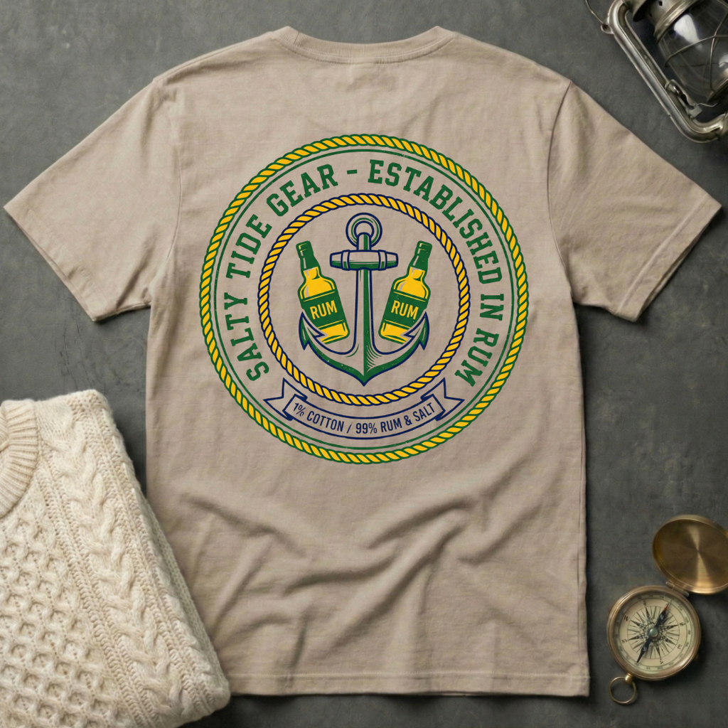 Salty Tide Gear · Established in Rum T-Shirt