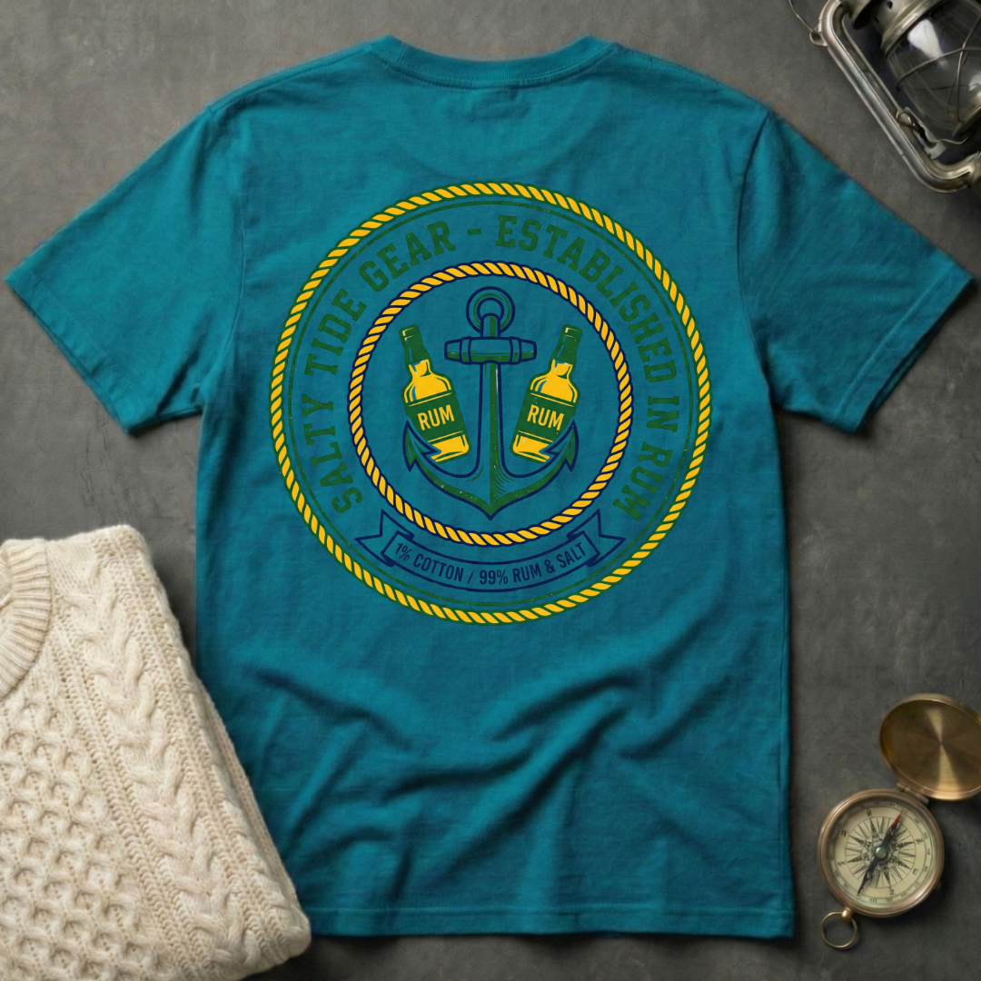 Salty Tide Gear · Established in Rum T-Shirt